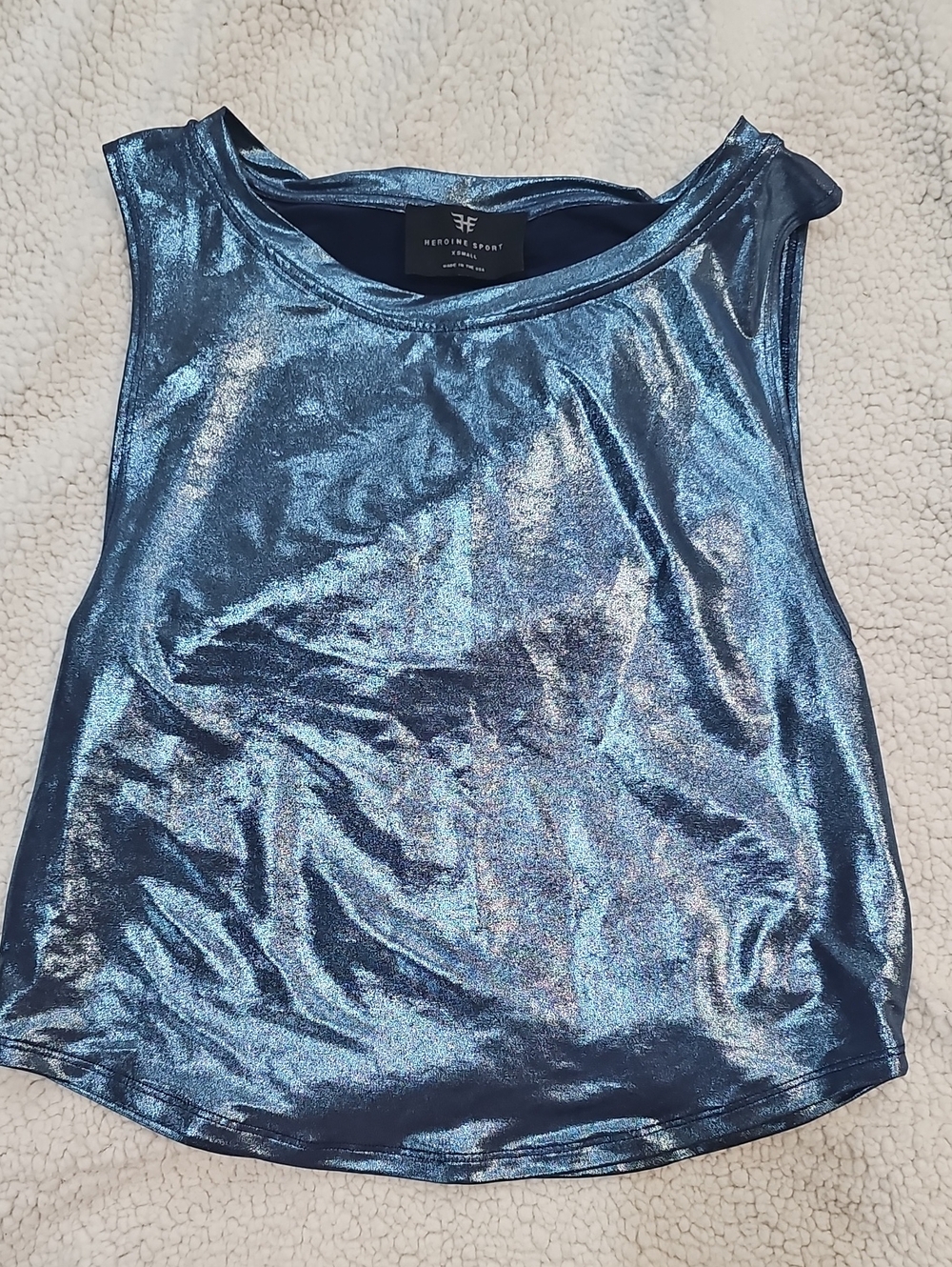 Heroine Sport Metallic Navy Blue Tank XS
